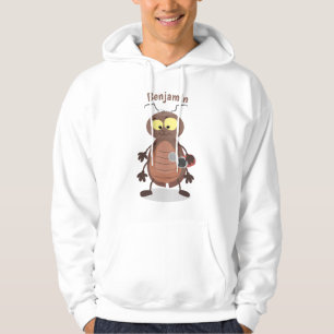Funny cute cockroach cartoon character hoodie