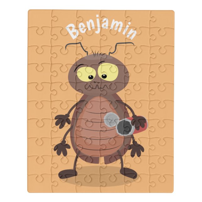 Funny cute cockroach cartoon character jigsaw puzzle (Puzzle Vertical)