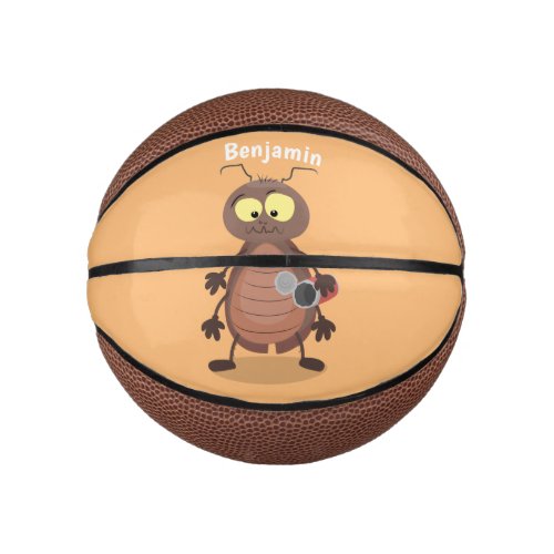 Funny cute cockroach cartoon character mini basketball