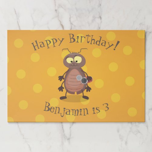 Funny cute cockroach cartoon character paper pad