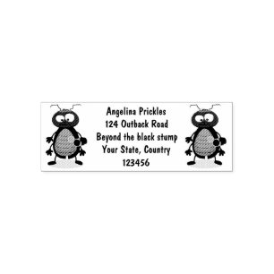 Funny cute cockroach cartoon character self-inking stamp