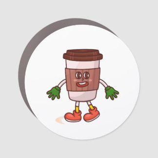 Funny Cute Coffee Car Magnet