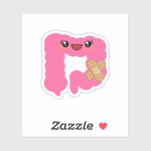 Funny Cute Colon with Bandage Sticker