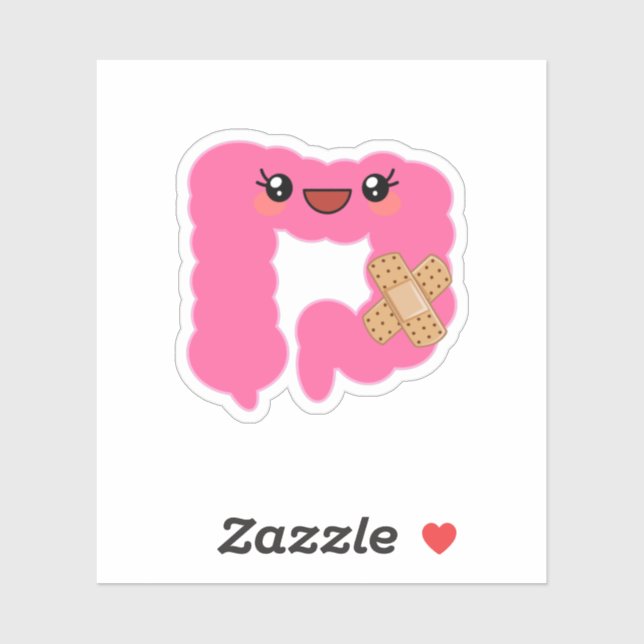 Funny Cute Colon with Bandage Sticker (Sheet)