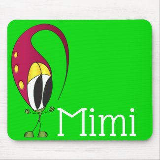 Funny, Cute, Colorful Cartoon | Add Your Name Mouse Pad