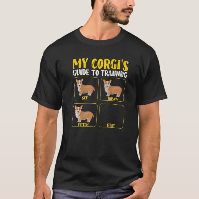 Funny cute corgi guide to training mom dad corgi w T-Shirt