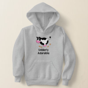 Funny Cute Cow Pun Cartoon Design Hoodie