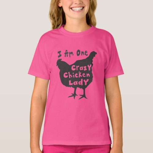 Funny Cute Crazy Chicken Lady T_Shirt