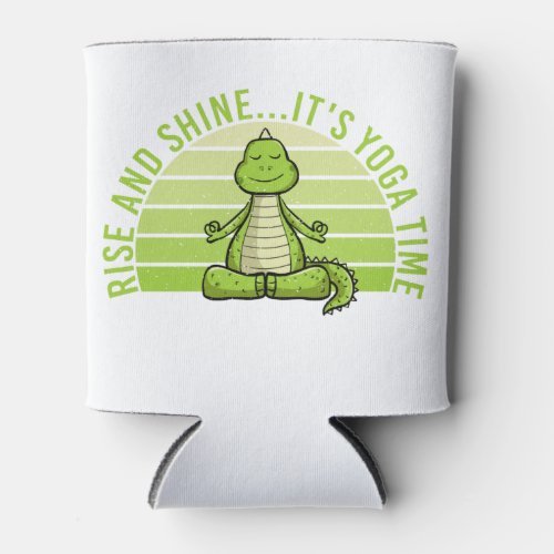 Funny cute crocodile doing yoga funny yoga quotes can cooler