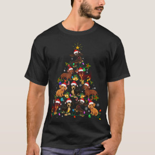 Funny Cute Dachshund Christmas Tree Pet Dog Lover  T-Shirt