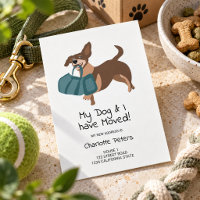 Funny cute dachshund dog illustration moving