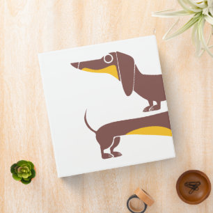 Funny cute dachshund for long dog parent 3 ring binder