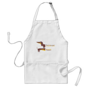 Funny cute dachshund for long dog parent adult apron