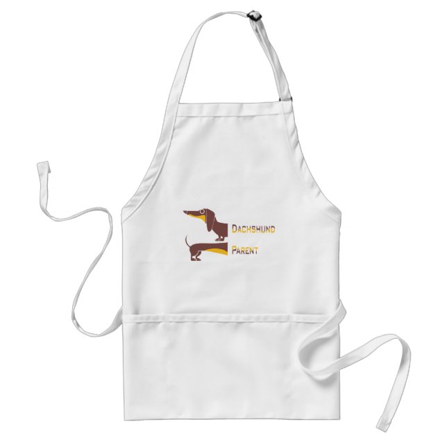 Funny cute dachshund for long dog parent adult apron (Front)
