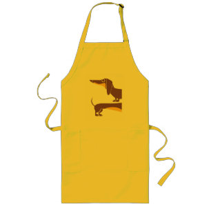 Funny cute dachshund for long dog parent apron
