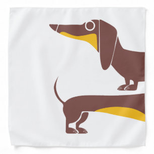 Funny cute dachshund for long dog parent bandana
