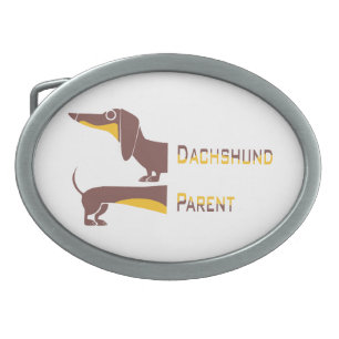Funny cute dachshund for long dog parent belt buckle