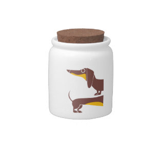 Funny cute dachshund for long dog parent candy jar