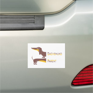 Funny cute dachshund for long dog parent car magnet