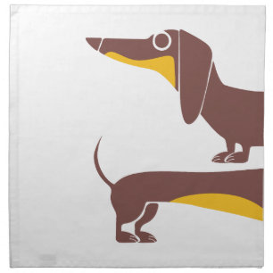 Funny cute dachshund for long dog parent cloth napkin