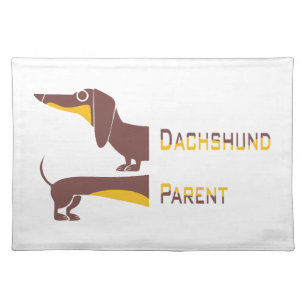 Funny cute dachshund for long dog parent cloth placemat