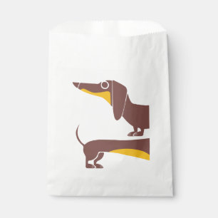 Funny cute dachshund for long dog parent favor bag