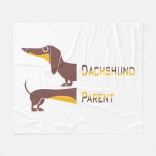 Funny cute dachshund for long dog parent fleece blanket