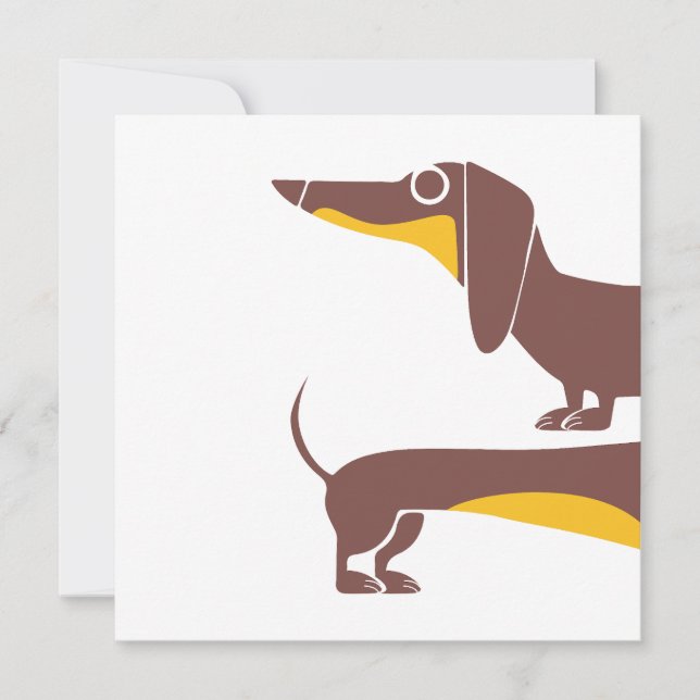 Funny cute dachshund for long dog parent holiday card (Front)