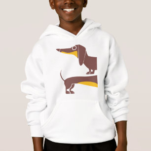 Funny cute dachshund for long dog parent hoodie