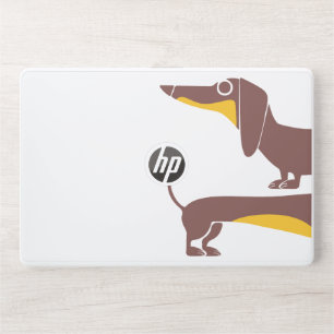 Funny cute dachshund for long dog parent HP laptop skin