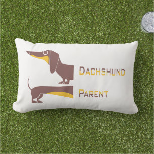 Funny cute dachshund for long dog parent lumbar pillow