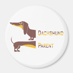 Funny cute dachshund for long dog parent magnet
