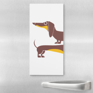 Funny cute dachshund for long dog parent magnetic notepad