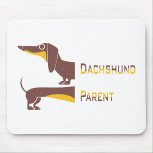 Funny cute dachshund for long dog parent mouse pad