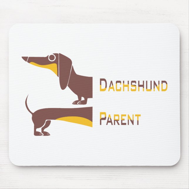 Funny cute dachshund for long dog parent mouse pad (Front)
