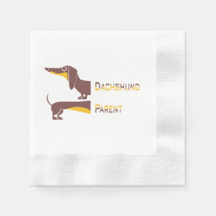 Funny cute dachshund for long dog parent napkins