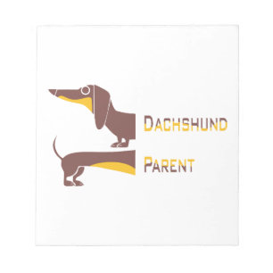 Funny cute dachshund for long dog parent notepad