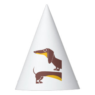 Funny cute dachshund for long dog parent party hat