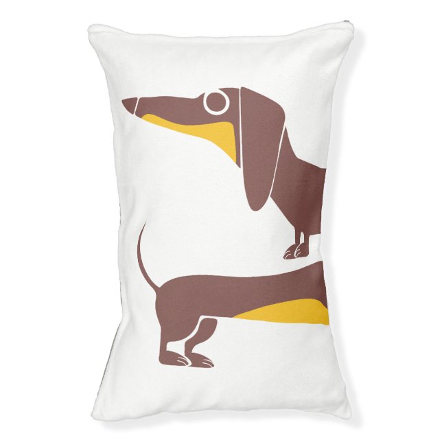 Funny cute dachshund for long dog parent pet bed (Front Vertical)