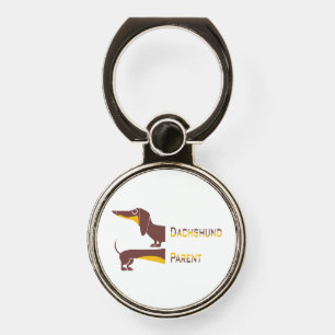 Funny cute dachshund for long dog parent phone ring stand