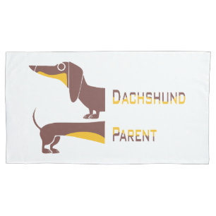 Funny cute dachshund for long dog parent pillow case