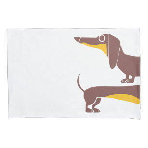 Funny cute dachshund for long dog parent pillow case