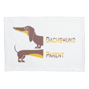 Funny cute dachshund for long dog parent pillow case
