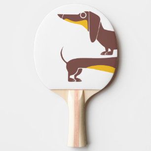 Funny cute dachshund for long dog parent ping pong paddle