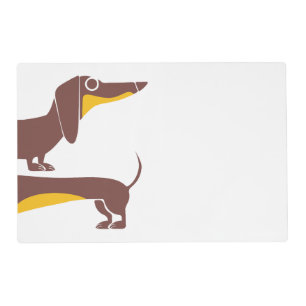 Funny cute dachshund for long dog parent placemat
