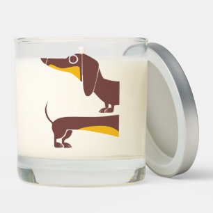 Funny cute dachshund for long dog parent scented candle