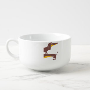 Funny cute dachshund for long dog parent soup mug