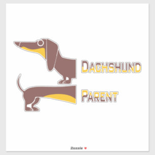 Funny cute dachshund for long dog parent sticker