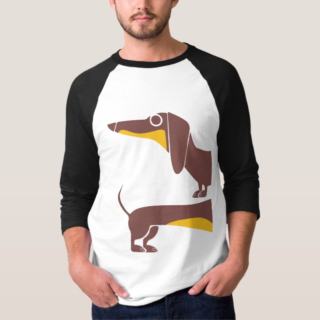 Funny cute dachshund for long dog parent T-Shirt (Front)
