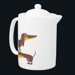 Funny cute dachshund for long dog parent teapot<br><div class="desc">Cute disign for real dog lovers</div>